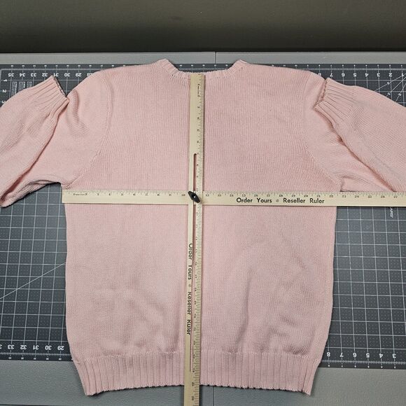 Vintage Polo Ralph Lauren Sweater Large Pink Essential Preppy Quite Academia 90s - Picture 6 of 8